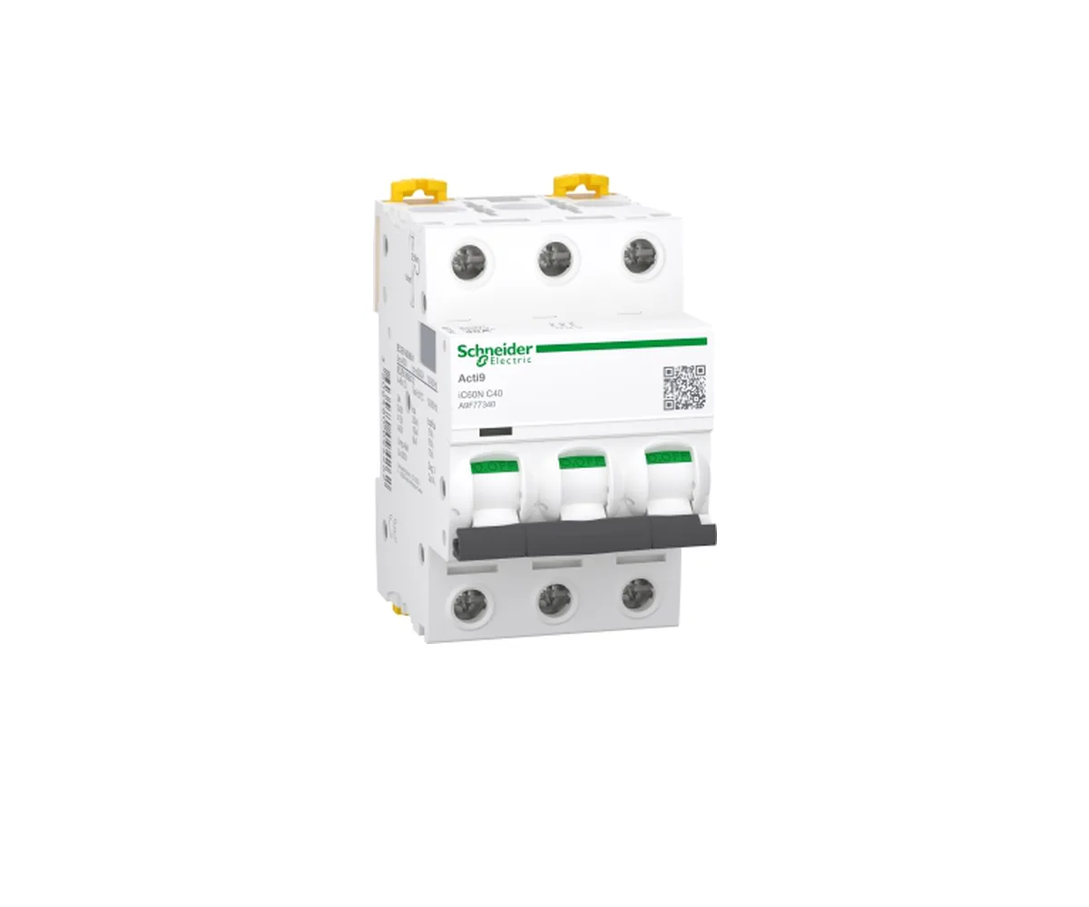قاطع دائرة مصغر Acti9 iC60N ‏3P ‏40 A منحنى C
